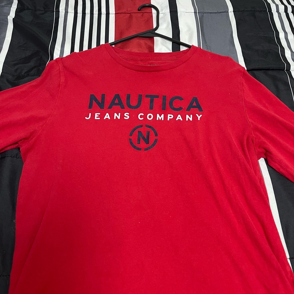 Nautica Red Men's Shirt